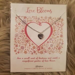 Brighton Love Blooms Silver Heart Necklace